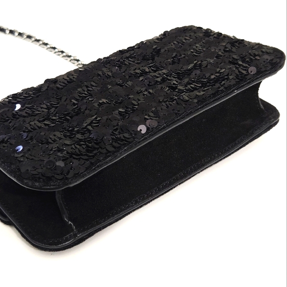 TORY BURCH BRITTEN SEQUIN CONVERTIBLE CROSSBODY BAG FORMAL EVENING CLUTCH - Picture 11 of 12